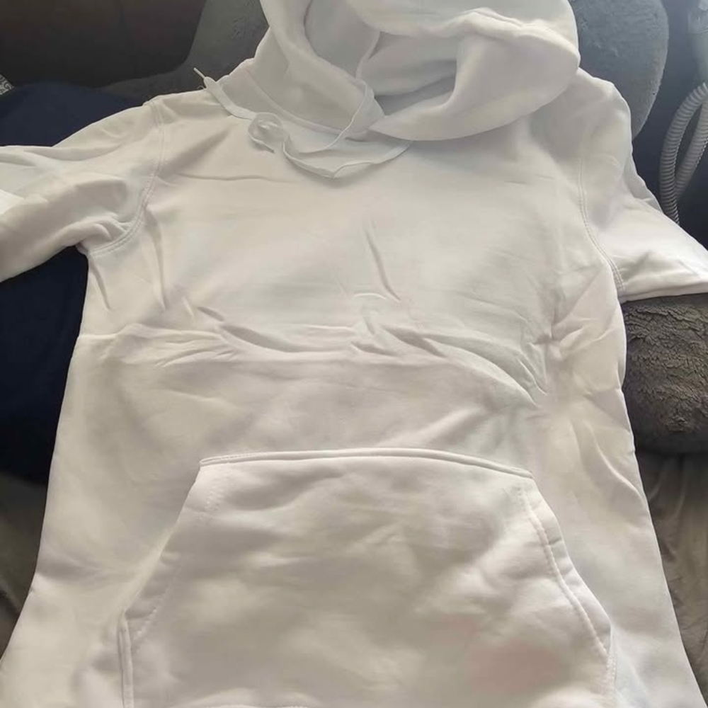 White Hoodie for Women Or Men. - Picture 2 of 2